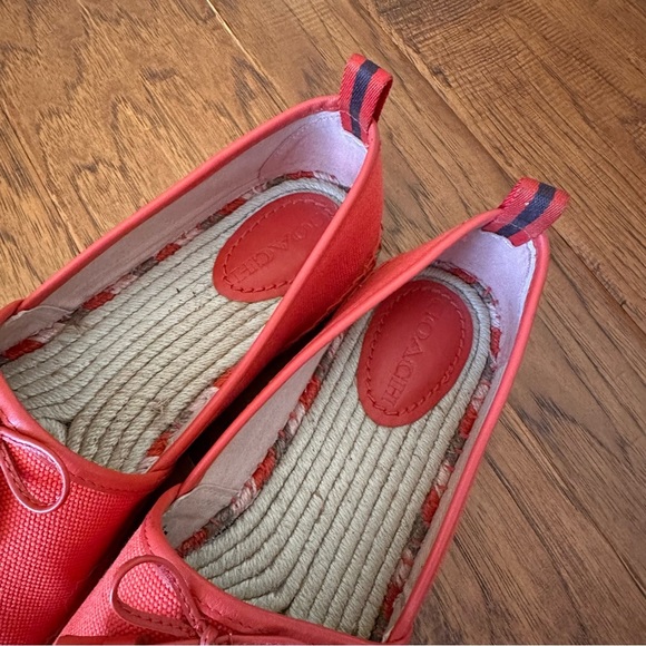 Coach Red Flats with Charm Detail - Picture 2 of 6